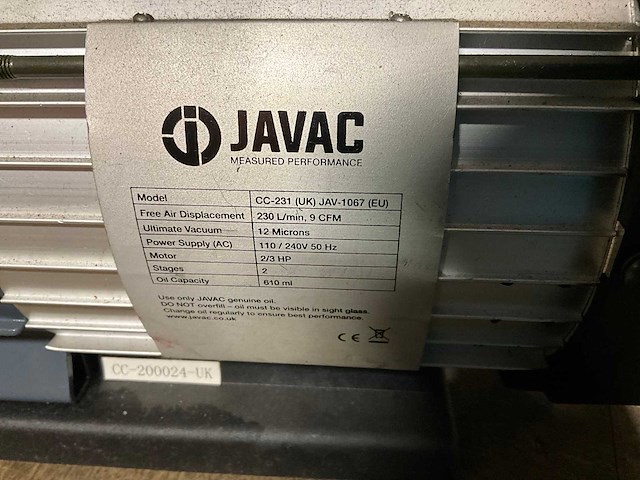 Javac jav-1067 vacuümpomp - afbeelding 4 van  4
