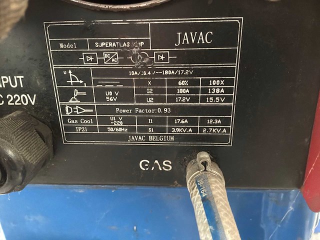 Javac superatlas 180hf tig-lasmachine - afbeelding 6 van  6