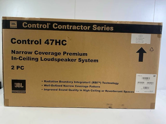 Jbl control (47hc) narrow coverage premium in-ceiling loudspeaker system (new) (2x) - afbeelding 8 van  14