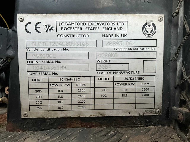 Jcb - 2004 - 25d - vorkheftruck - afbeelding 28 van  34