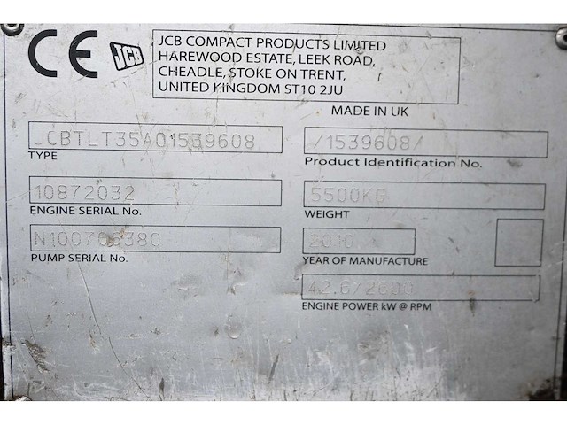Jcb - 2010 - teletruk 350 4x4 - verreiker - afbeelding 7 van  21