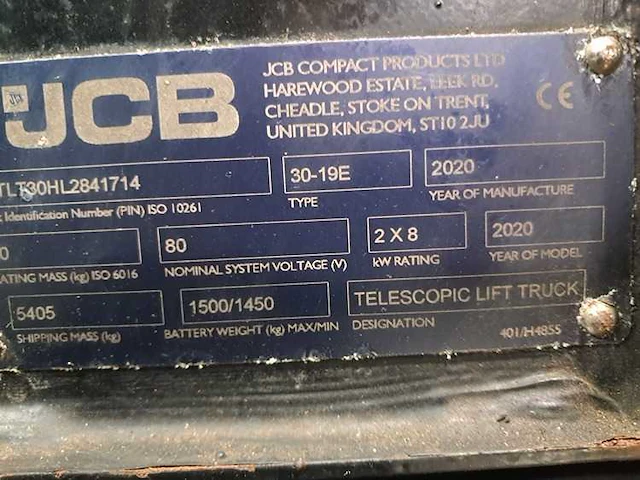 Jcb - 2020 - tlt30 - 4m hefhoogte, vorkversteller, side-shift - vorkheftruck - afbeelding 11 van  11
