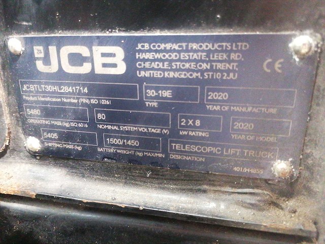 Jcb - 2020 - tlt30 - 4m hefhoogte, vorkversteller, side-shift - vorkheftruck - afbeelding 9 van  9