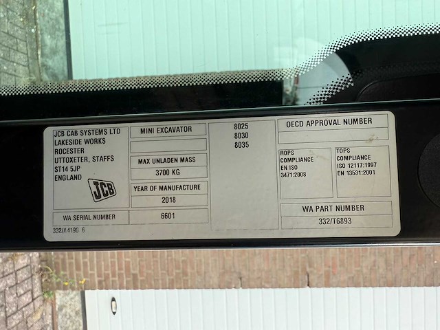 Jcb - 8035 zts 3,5 ton rupskraan - rupsgraafmachine - 2018 - afbeelding 21 van  21