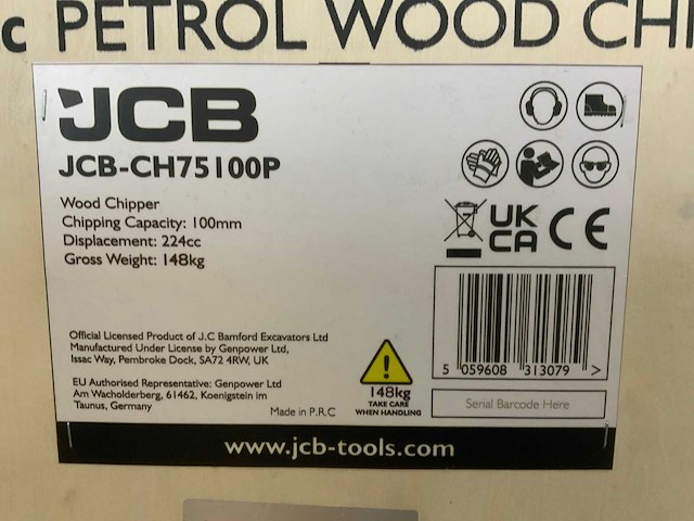 Jcb - ch75100p - houthakselaar - versnippercapaciteit 100 mm - 2026 - afbeelding 13 van  15