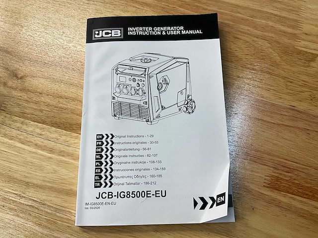 Jcb - ig8500e-eu - inverter generator - 7600w - 9,5 kva -2026 - afbeelding 10 van  21