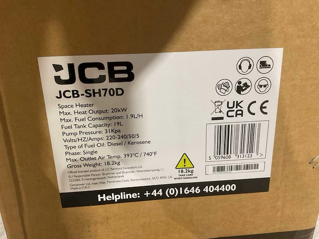 Jcb - sh70d - diesel heater 20 kw - afbeelding 17 van  20