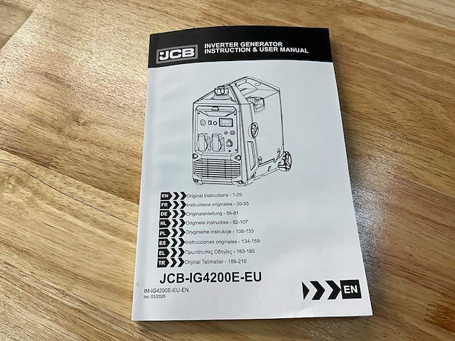 Jcb -ig4200e-eu - inverter generator 4200w - 5,3 kva - 2026 - afbeelding 4 van  16