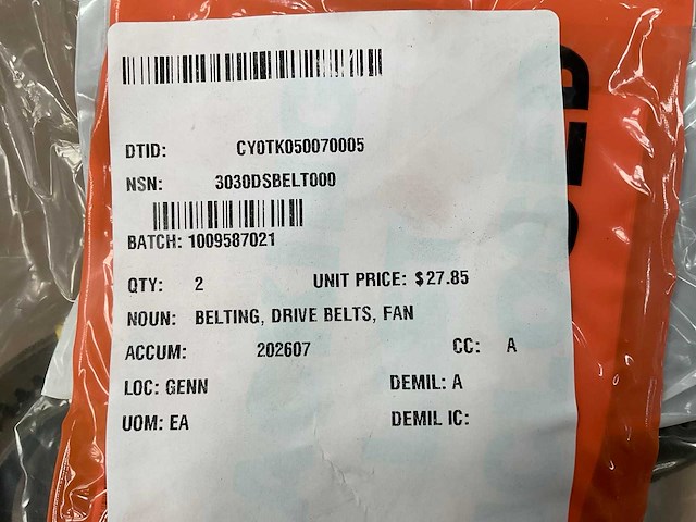 Jcb 02/200426 fan driving belt (2x) - afbeelding 4 van  4