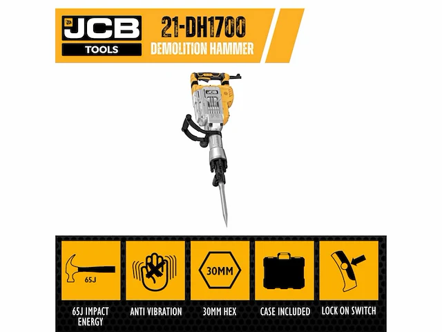 Jcb 1700w breekhamer | 21-dh1700 - afbeelding 5 van  11