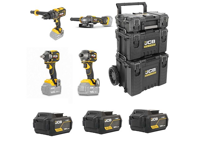 Jcb complete gereedschapskit incl. jcb site kit en accessoires - jcb-18v-sitekit-1 - afbeelding 10 van  17