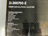 Jcb dh1700 - breekhamer - sloophamer - 1700w - in koffer - hamerslagkracht 65j - afbeelding 9 van  12