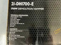 Jcb dh1700 - breekhamer - sloophamer - 1700w - in koffer - hamerslagkracht 65j - afbeelding 14 van  21