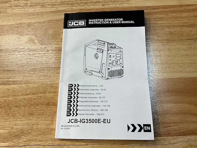 Jcb ig3500e-eu - inverter generator - 3500w - 4,4kva - 2026 - afbeelding 6 van  16