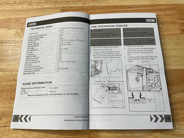 Jcb ig3500e-eu - inverter generator - 3500w - 4,4kva - 2026 - afbeelding 7 van  16