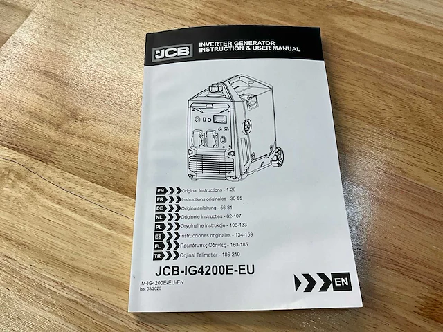 Jcb ig4200e-eu - inverter generator 4200w - 5,3 kva - 2026 - afbeelding 4 van  16