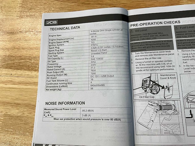 Jcb ig8500e-eu - inverter generator - 7600w - 9,5 kva -2026 - afbeelding 10 van  15