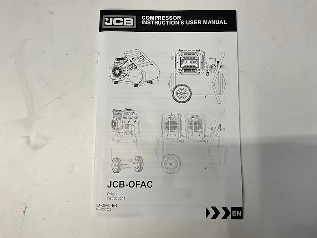 Jcb ofac-50h - hogedrukcompressor 50 liter - 10 bar - 1450rpm - 1500w - afbeelding 14 van  15