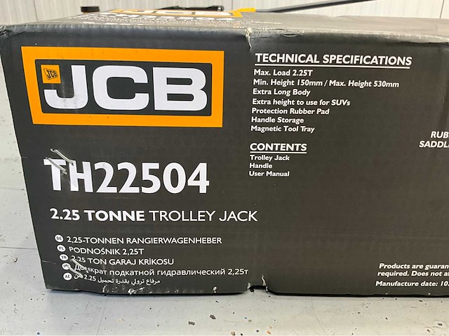 Jcb th22504 - hydraulische garagekrik 2.25tons - afbeelding 2 van  13