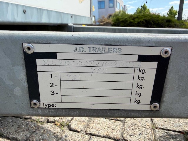 J.d. trailers t bagage-/gesloten bakaanhanger met deksel - afbeelding 25 van  46