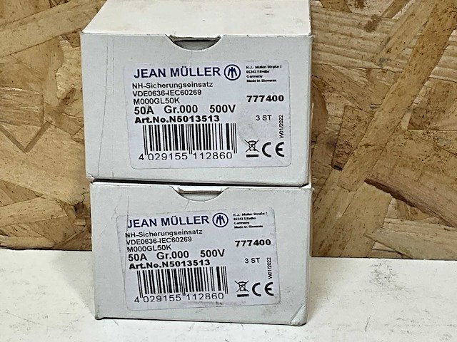 Jean-muller n5013513 nh-mespatroon, slagpin, gl/gg, grootte nh000 gr.000 500v 50a - (6x) - afbeelding 2 van  4