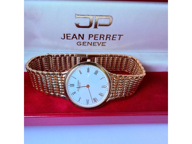 Jean perret geneve herenhorloge met goudmerk (10 micron) - afbeelding 1 van  7