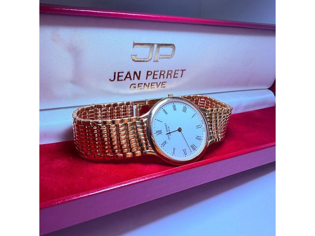 Jean perret geneve herenhorloge met goudmerk (10 micron) - afbeelding 3 van  7