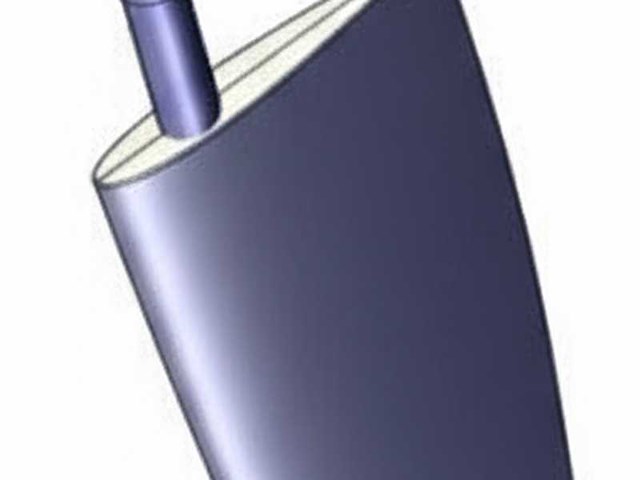 Jefa hanse 575 fiberglass rudder blade 126 mm - tru0144 - afbeelding 1 van  2