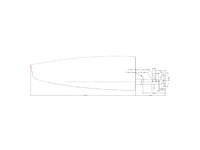 Jefa hanse 575 fiberglass rudder blade 126 mm - tru0144 - afbeelding 3 van  3