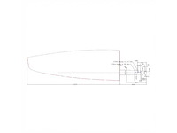 Jefa hanse 575 fiberglass rudder blade 126 mm - tru0144 - afbeelding 2 van  2