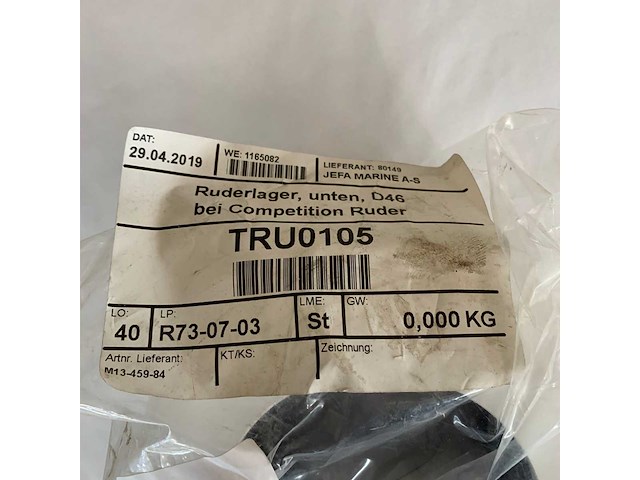 Jefa roerlager 84 mm - m13-459-84 voor dehler 46 - afbeelding 3 van  3
