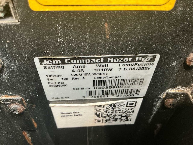 Jem compact hazer pro rookmachine - afbeelding 4 van  6