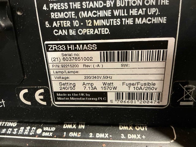 Jem fogger zr33 rookmachine - afbeelding 3 van  6