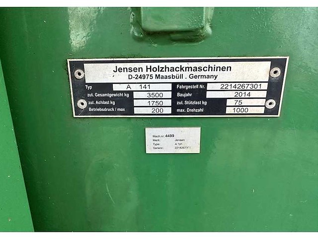 Jensen - a 141 - jensen a 141 houtversnipperaar - 2014 - afbeelding 15 van  22