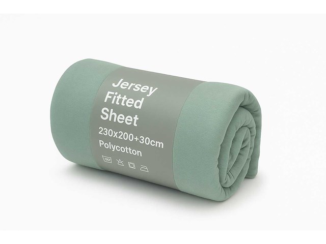 Jersey - fitted sheet 230/200 waterbed - beddengoed (40x) - afbeelding 1 van  5
