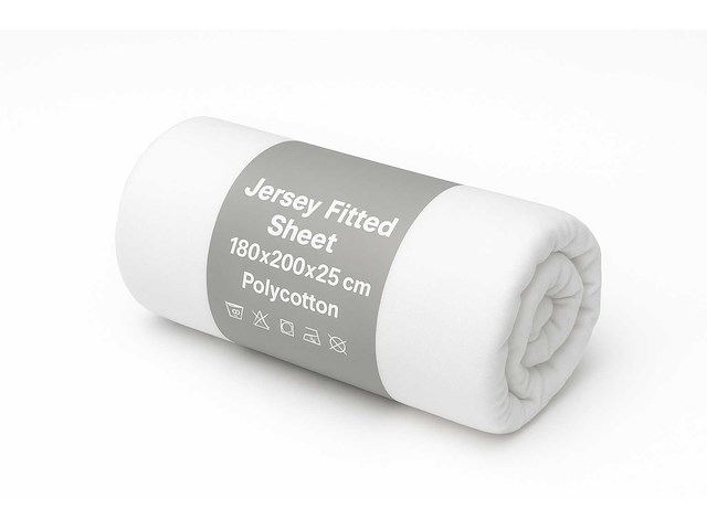 Jersey fitted sheet 180/200 hoeslaken (50x) - afbeelding 2 van  5