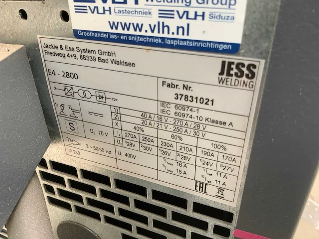 Jess welding e4-2800 mig lasapparaat - afbeelding 5 van  7