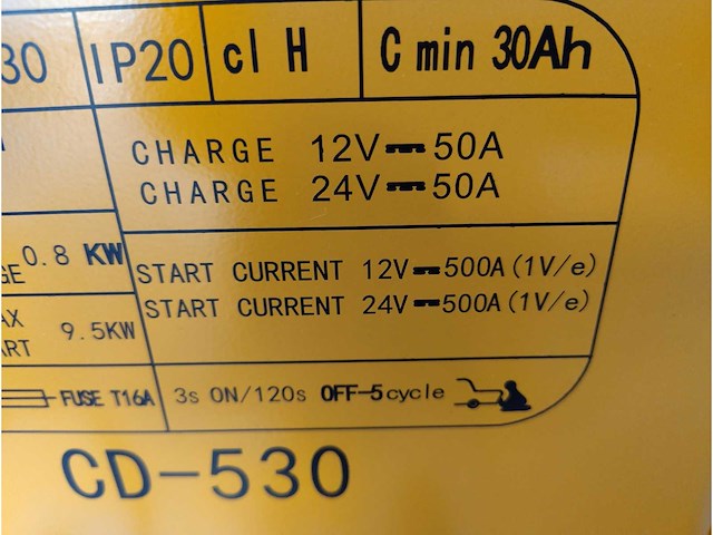 Jettool - 2025 - cd-530 - startbooster/lader 12/24v - afbeelding 4 van  6