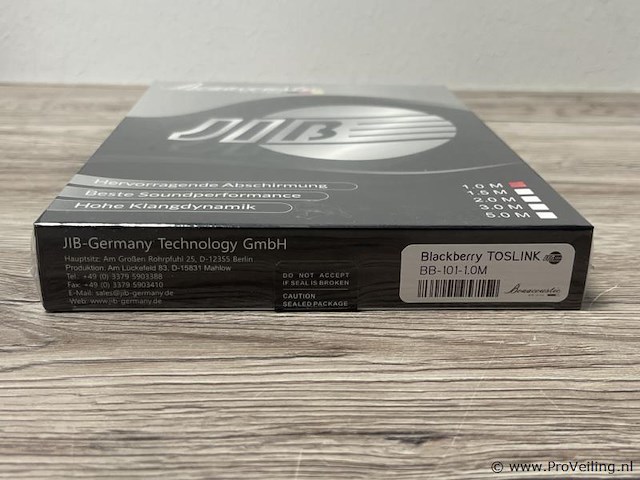 Jib boaacoustic hifi signaalkabel type toslink bb-101-1.0m - afbeelding 3 van  3