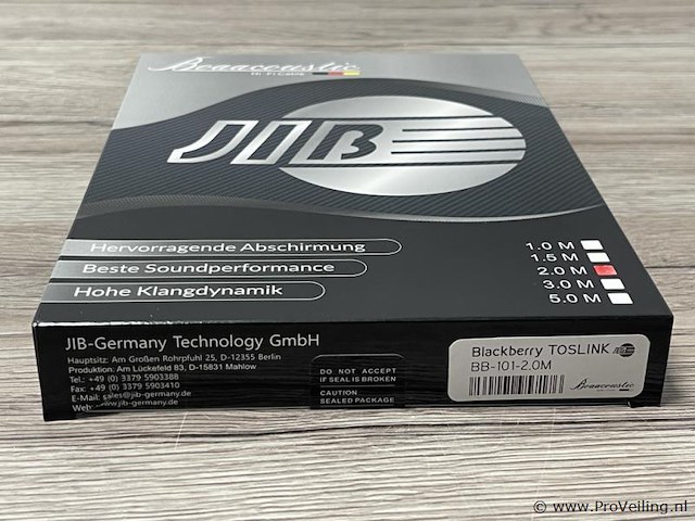 Jib boaacoustic hifi signaalkabel type toslink bb-101-2.0m - afbeelding 3 van  3