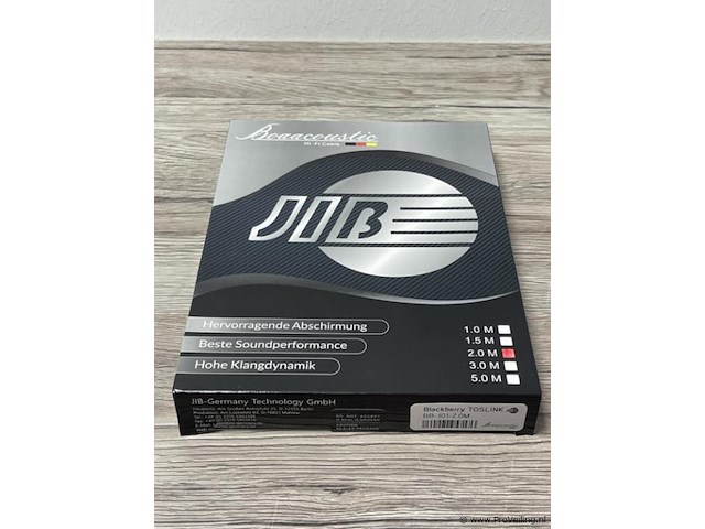 Jib boaacoustic hifi signaalkabel type toslink bb-101-2.0m - afbeelding 1 van  3