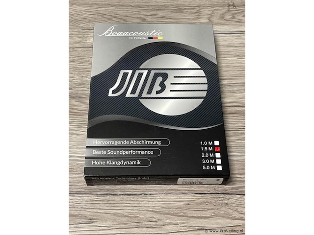 Jib boaacoustic hifi signaalkabel type trs bb-104-1.5m - afbeelding 1 van  3