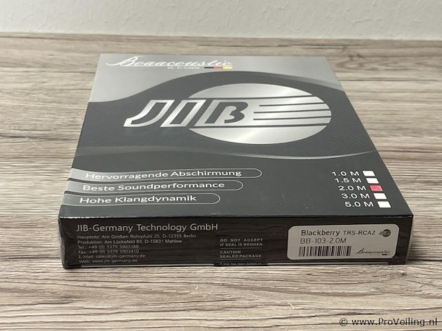 Jib boaacoustic hifi signaalkabel type trs rca2 bb-103-2.0m - afbeelding 3 van  3