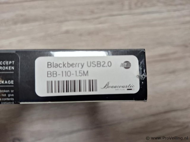 Jib boaacoustic usb-kabel 2.0 type bb-110-1.5m - afbeelding 2 van  3