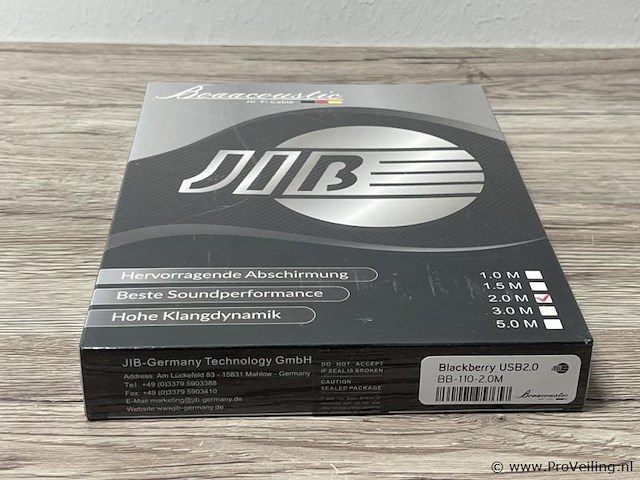 Jib boaacoustic usb-kabel type blackberry usb 2.0 bb-110-2.0m - afbeelding 3 van  3