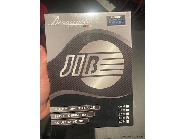 Jib hdmi-kabel high definition 4k ultra hd 3d - 3mtr - afbeelding 1 van  2