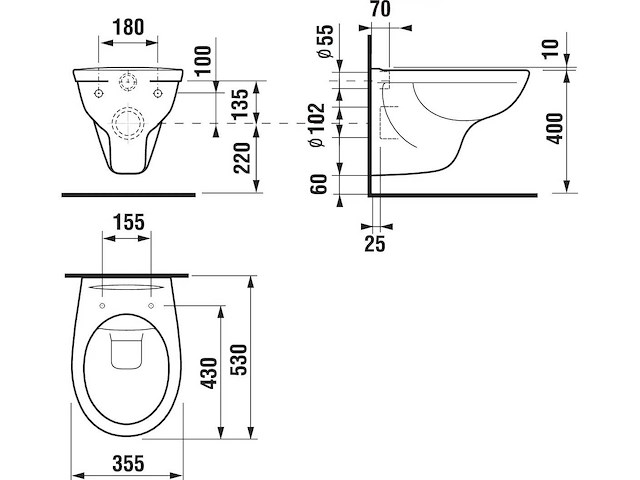 Jika euroline rimless toilet (6x) - afbeelding 2 van  5