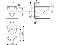 Jika euroline rimless toilet (6x) - afbeelding 2 van  5