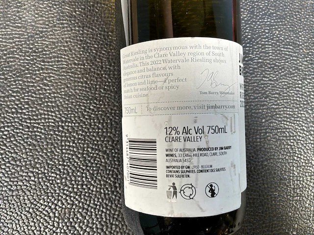 Jim barry riesling 2022 witte wijn - afbeelding 3 van  3