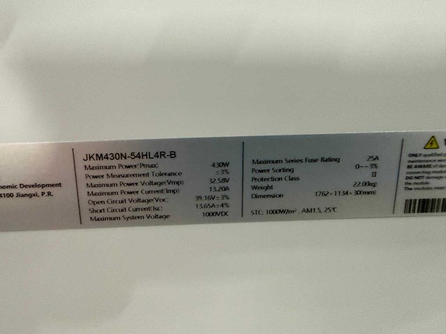 Jinko - set van 36 zonnepanelen (430 wp) - goodwe 15 kw omvormer - afbeelding 3 van  8
